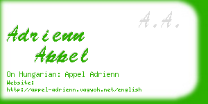 adrienn appel business card